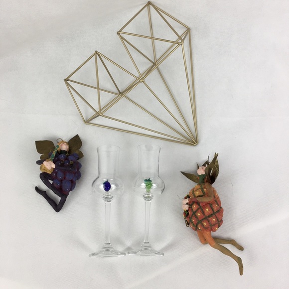 Aperitif Cordial Liqueur Stem Crystal & Ornaments Bundle - Picture 1 of 13